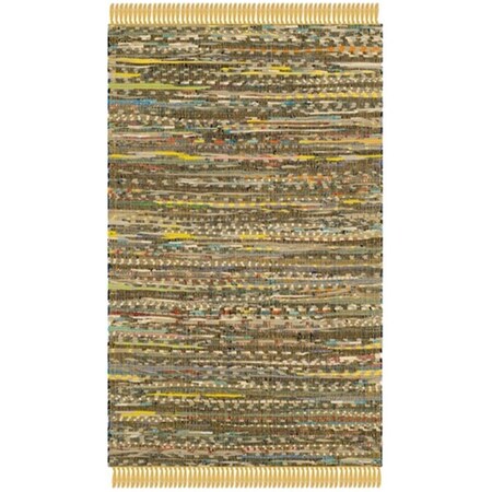 Safavieh Rag Rug Hand Woven Accent Rug- Yellow - Multi- 2 x 3 ft. RAR121H-2
